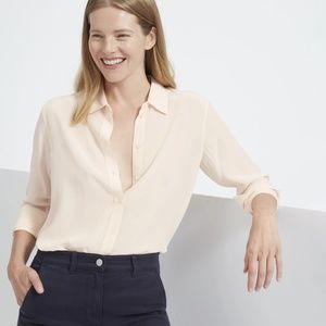 Everlane - The Relaxed Silk Shirt, Pale Pink, 2